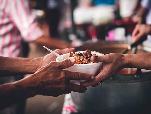 An image of feeding the hungry